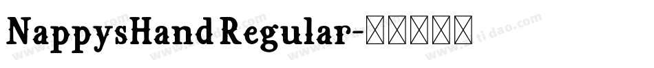 NappysHand Regular字体转换